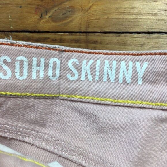 Dkny jeans Soho skinny pink size 4 mid-low rise in powder soft pink soft girl - Picture 5 of 12